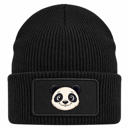 Beanie mit patch - beanie, pandakopf