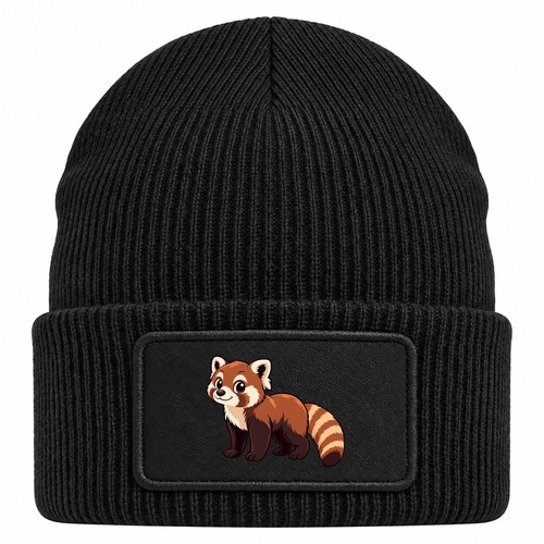 Beanie mit patch roter - beanie,