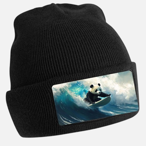 Schwarze beanie mütze mit - beanie,