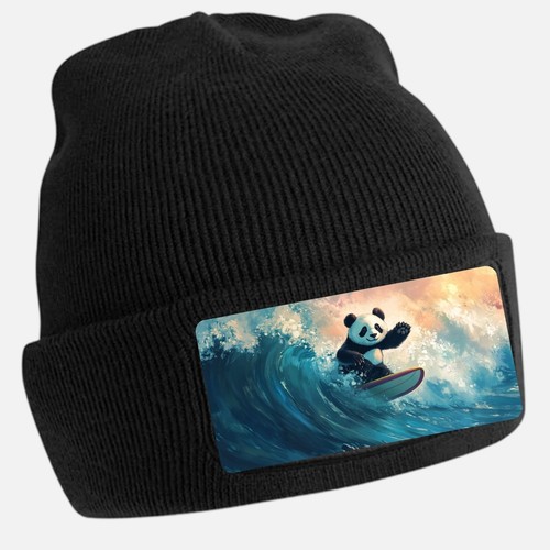 Schwarze beanie mütze mit - schwarze,