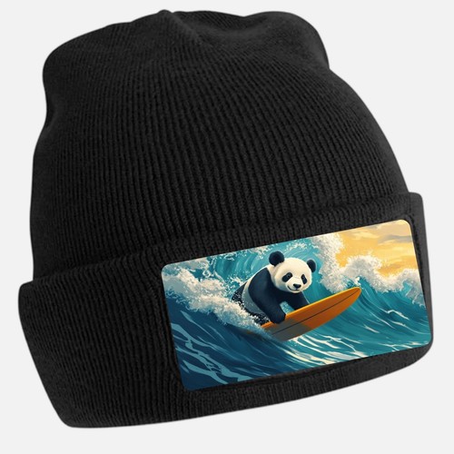 Schwarze beanie mütze mit - beanie,