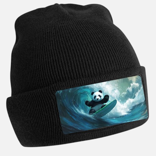 Schwarze beanie mütze - mütze, mit